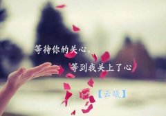 等待你的關(guān)心，等到我關(guān)上了心